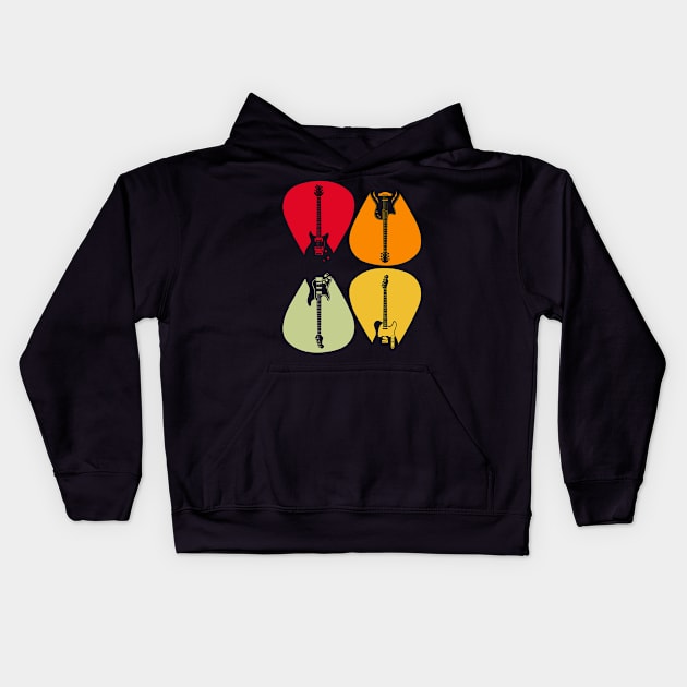 guitar pick Kids Hoodie by ShirtsShirtsndmoreShirts